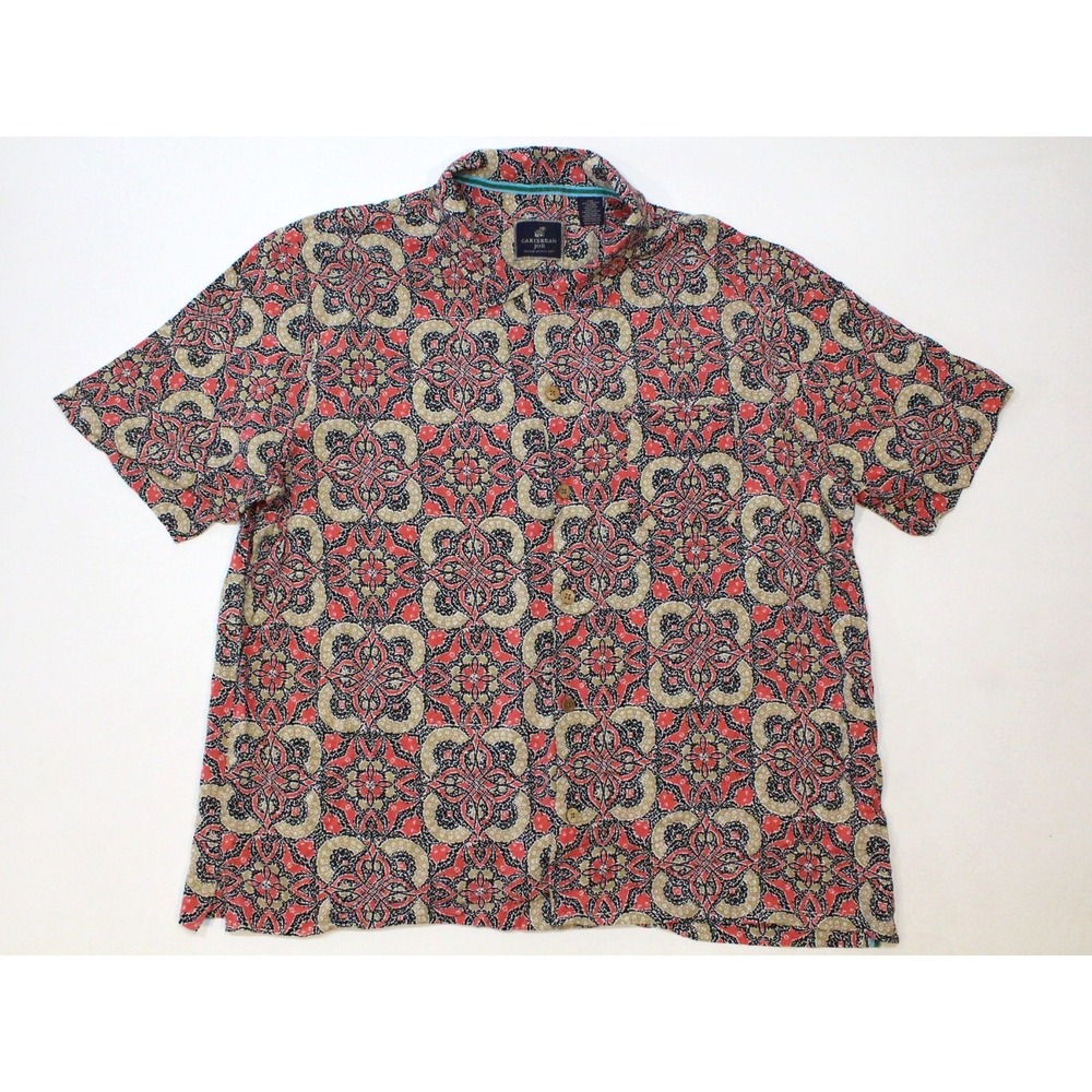 Caribbean Joe Island Supply Men's XXL 100% Rayon Casual Island Shirt